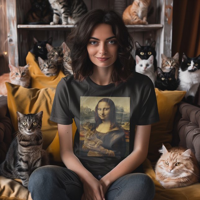 T-shirt Meow Lisa (A CATwist on a masterpiece!)
