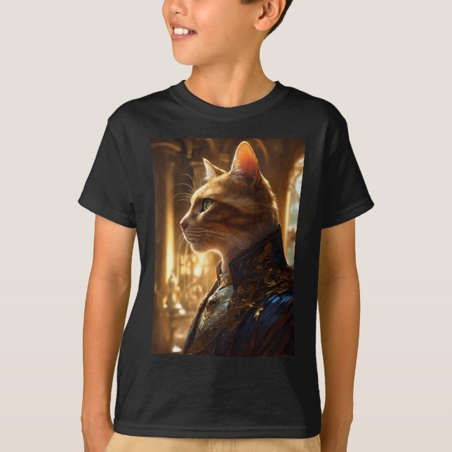 T-shirt "Meow Majesty : Cat King 3D Print Adventure" (Devant)