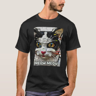 T-shirt Meow Meow Cute Chat Kitty Kitten En Style Chat