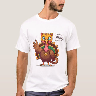 T-shirt Meow Meow Je suis un chat Thanksgiving Turquie
