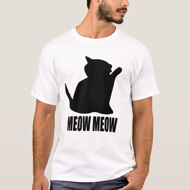 T-shirt Meow Meow pour homme (Devant)
