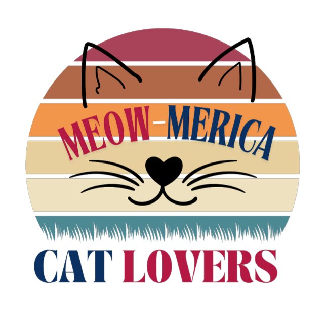T-shirt Meow-Merica Amoureux de les chats - 4 juillet patr (Meow-merica Cat Lovers – Patriotic 4th of July T-Shirt for Cat People)
