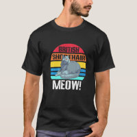 MEOW Retro Vintage britannique Shorthair Chat Cute