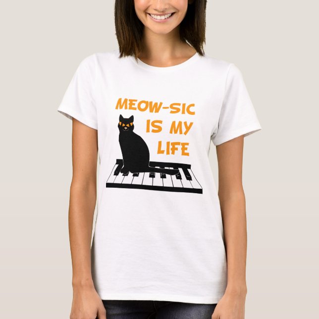 T-shirt Meow-SIC est ma vie (Devant)
