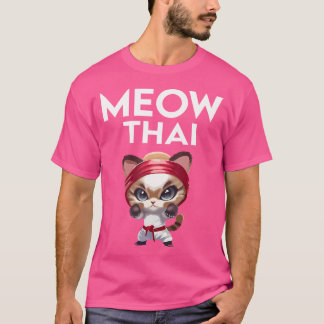 T-shirt Meow Thai Karate Chat Pour Muay Thai Fighter Thai 