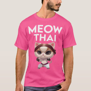 T-shirt Meow Thai Karate Chat Pour Muay Thai Fighter Thai 