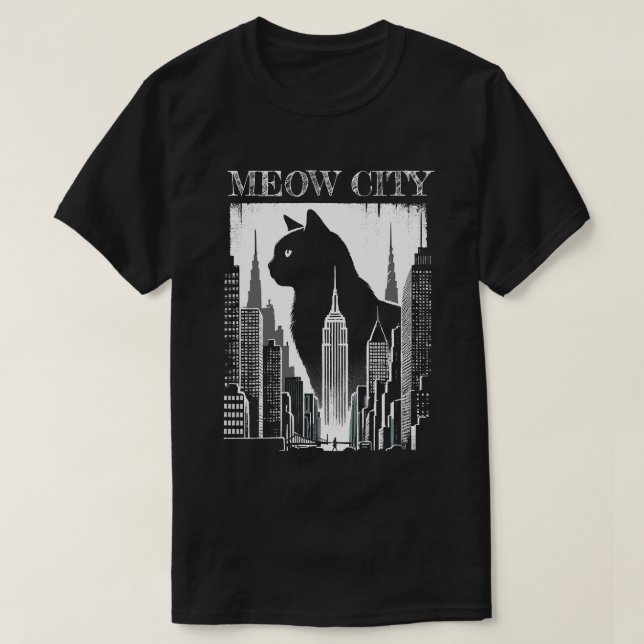 T-SHIRT MEOW VILLE (Design devant)