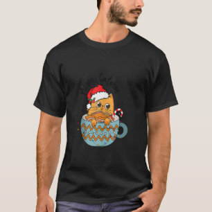 T-shirt Meowa Catmas Chat Feux de Mug de Noël Drôle Noël G