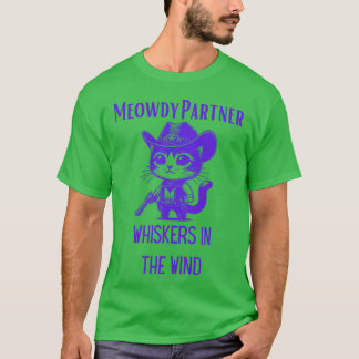 T-shirt Meowboy Partenaire Cowboy Chat Vintage Cowboy ami