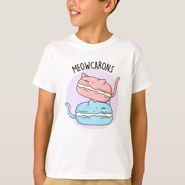 T-shirt Meowcarons amusant Macaron Pun (Devant)