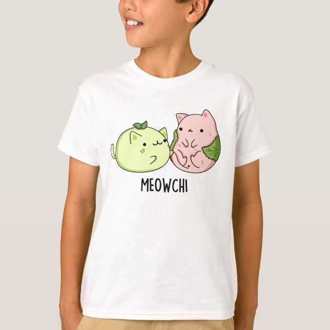 T-shirt Meowchi Funny Mochi Pun (Devant)
