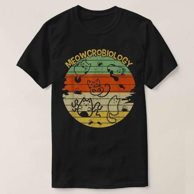 T-shirt Méowcrobiologie Microbiologie Funky Science Chat B (Design devant)