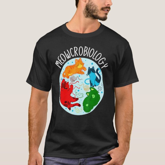 T-shirt Meowcrobiology Microbiology Science Bacteriology C (Devant)