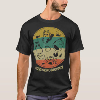 T-shirt Meowcrobiology Microbiology Science Funny Cat Love