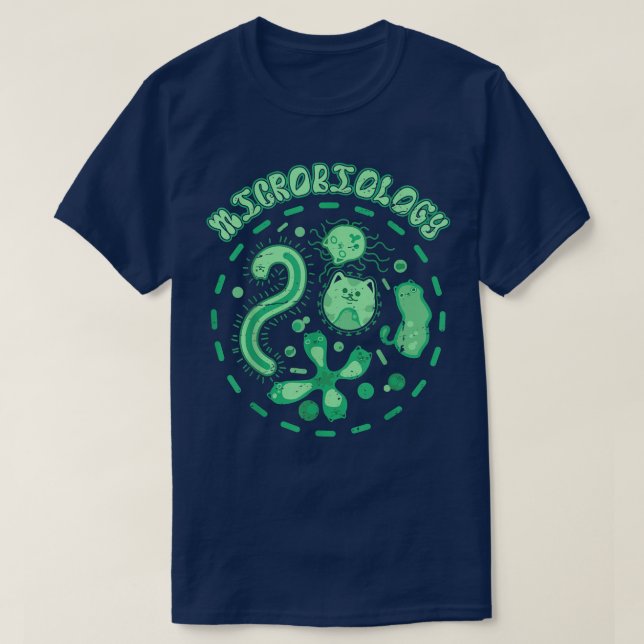 T-shirt Meowcrobiology Science Cat Lover  (Design devant)