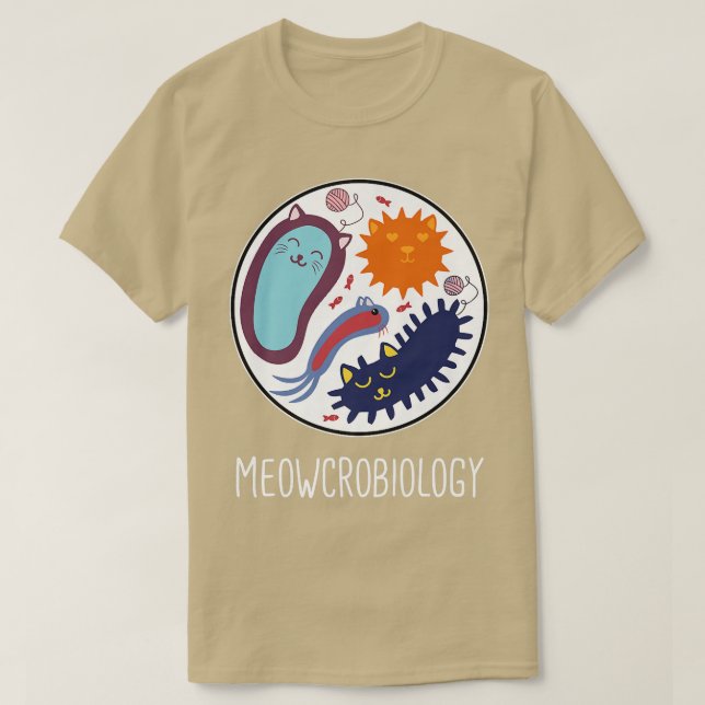T-shirt Meowcrobiology Science Cat Lover Premium 1418 (Design devant)