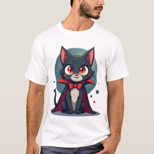 T-shirt Meowcula Chat Drôle Vampire Dracula Halloween