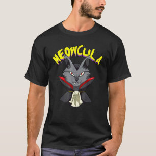 T-shirt Meowcula Drôle Chat Sphynx Vampire Dracula Hallowe