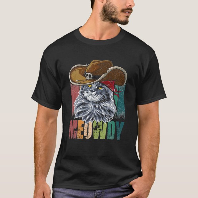 T-shirt Meowdy Amoureux de les chats Drôle Chat S Pour Hom (Devant)