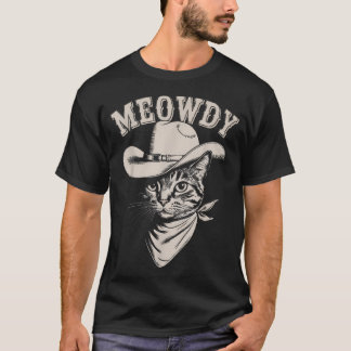 T-shirt Meowdy Cat Cowboy Ouest