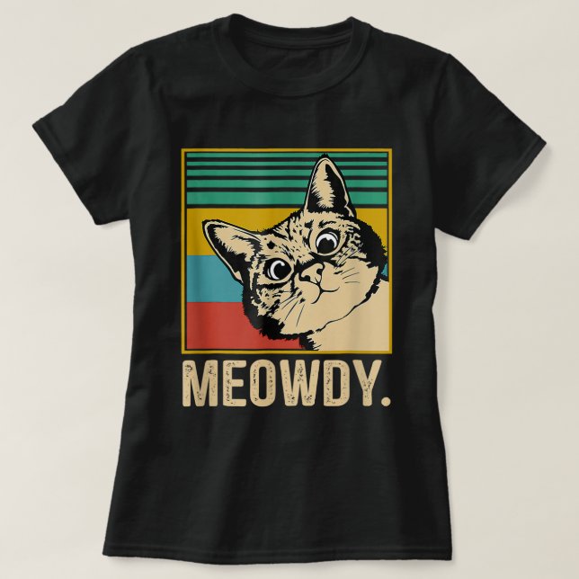 T-shirt Meowdy Cat et Cat (Design devant)