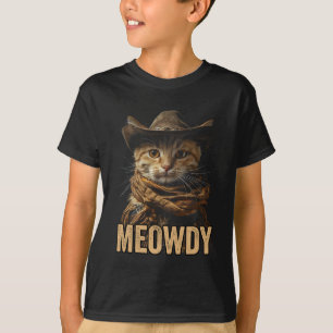 T-shirt Meowdy Chat Chemise Meowdy Cowboy Chat Pays Ouest