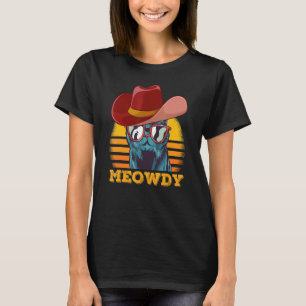 T-shirt Meowdy Chat Matching Meow et Howdy Country M