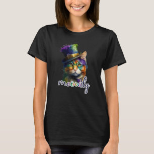 T-shirt Meowdy Drôle de Mashup Meow Howdy Chat Mème Noël