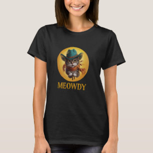 T-shirt Meowdy - Drôle Mashup entre Meow et Howdy