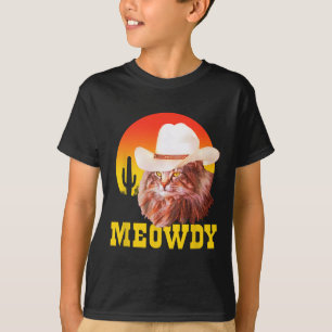T-shirt Meowdy ! Funny Country Music Chat Cowboy Casquette