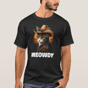 T-shirt Meowdy Mashup De Meow Et Howdy Country Music Chat