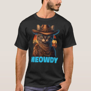 T-shirt Meowdy  Mélange de Meow et Howdy Musique Country C