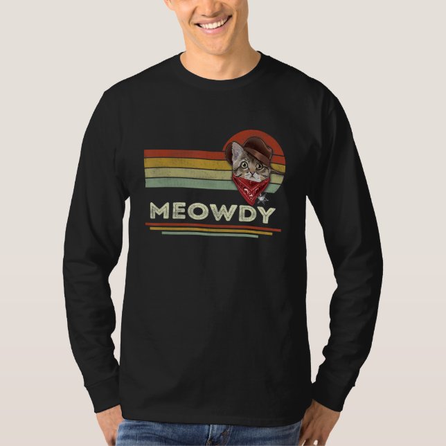 T-shirt Meowdy Mème de chat Meowdy - Chat (Devant)
