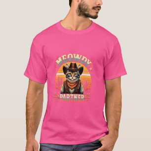 T-shirt Meowdy Partenaire Chat Funny Howdy Mème Wild West 