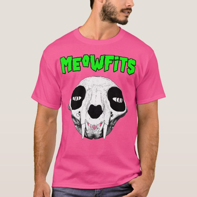 T-shirt Meowfit Horror Punk (Devant)