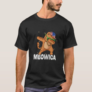 T-shirt Meowica chat animal 4 juillet Patriotique américai