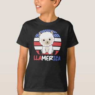 T-shirt Meowica Funny Chat 4 juillet drapeau américain