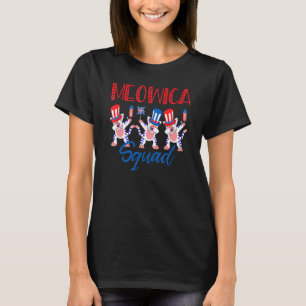 T-shirt Meowica Squad Fête de l'Indépendance américaine