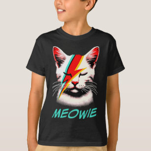 T-shirt Meowie Cat Rock Musique Concert Band Hommes Enfant