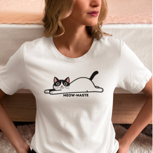 T-shirt Meowmaste Chat – Drôle de chat inspiré du yoga 