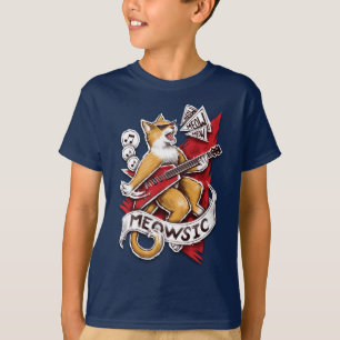 T-shirt Meowsic - Chat Guitariste