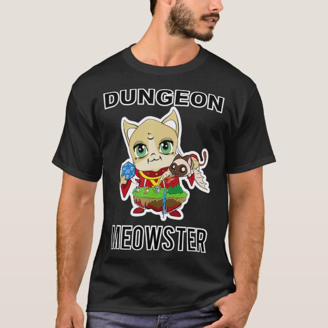 T-shirt Meowster de donjon TTRPG (Devant)