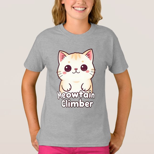T-shirt Meowtain Climber - Cute kitten (Devant)