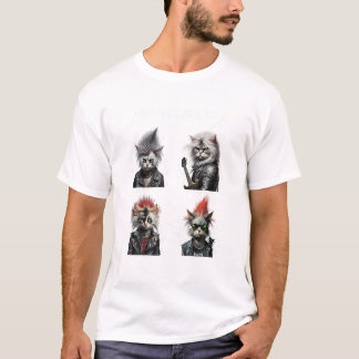 T-shirt Meowtallica Funny Chat Chemise Chat Chemise Chat M