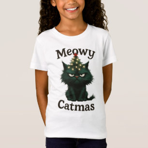 T-Shirt Meowy Catmas Chat lunatique
