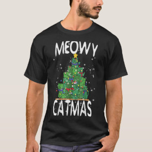 T-shirt Meowy Catmas Drôle Chat de Noël Arbre pour enfants