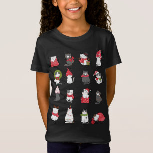 T-Shirt Meowy Chat Noël Cute Père Noël Chats amateurs