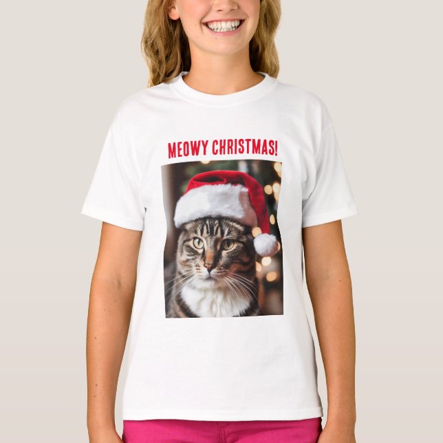 T-shirt Meowy Christmas ! (Devant)
