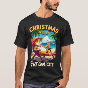 T-shirt Meowy Noël Été Noël en juillet Chillin Cool C