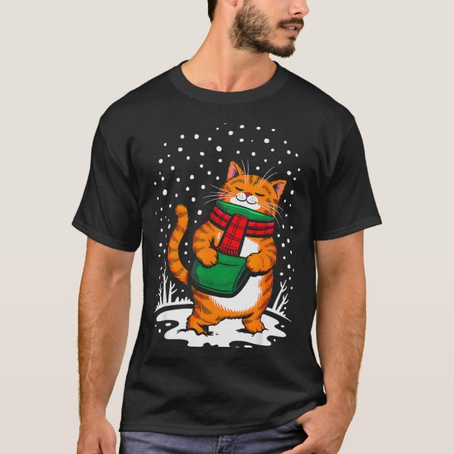 T-shirt Meowy Xmas Cats Christmas Snow Kitten Funny For Ca (Devant)